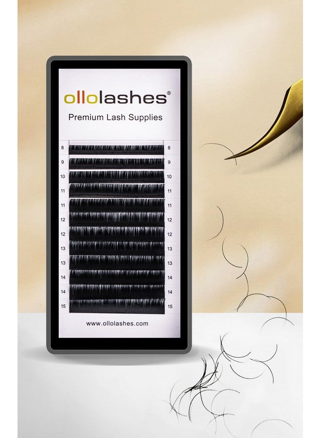 اولولاشز وصلات رموش OLLOLASHES BC CC DJ Curl Mix 5-20 مم 0.03 0.05 0.07 0.15 وصلات رموش كلاسيكية فائقة اللمعان، لوازم احترافية لفناني الرموش (C-0.03، 8-15 مم) - Image 1