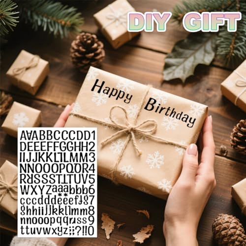 FZWONVUC 1416 Pcs 12 Sheet Small Vinyl Letter Stickers for Scrapbooking,1 inch Letter and Number Stickers for Mailbox, Outside Home,Office,Signs,Window,Door,DIY (Black) - Image 3