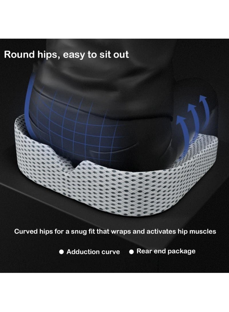 بيوينتي Orthopedic Memory Foam Seat Cushion – Breathable Non-Slip Chair Pad for Tailbone  Sciatica Pain Relief, Ideal for Office, Car, Wheelchair  Home White - Image 4