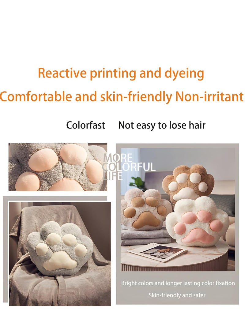 2 في 1 رمي مجموعة وسادة ، وسادة أريكة كاف القط + بطانية النوم ، وسادة ناعمة مع تصميم دافئ لليد لكرسي أريكة السرير ، وسادة كاف القط الجميلة والبطانية الفاخرة للمكتب المنزلي غرفة مكيفة الهواء للسيارة (رمادي) - Image 5