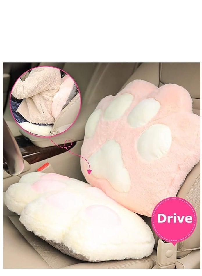 2 في 1 رمي مجموعة وسادة ، وسادة أريكة كاف القط + بطانية النوم ، وسادة ناعمة مع تصميم دافئ لليد لكرسي أريكة السرير ، وسادة كاف القط الجميلة والبطانية الفاخرة للمكتب المنزلي غرفة مكيفة الهواء للسيارة (رمادي) - Image 4