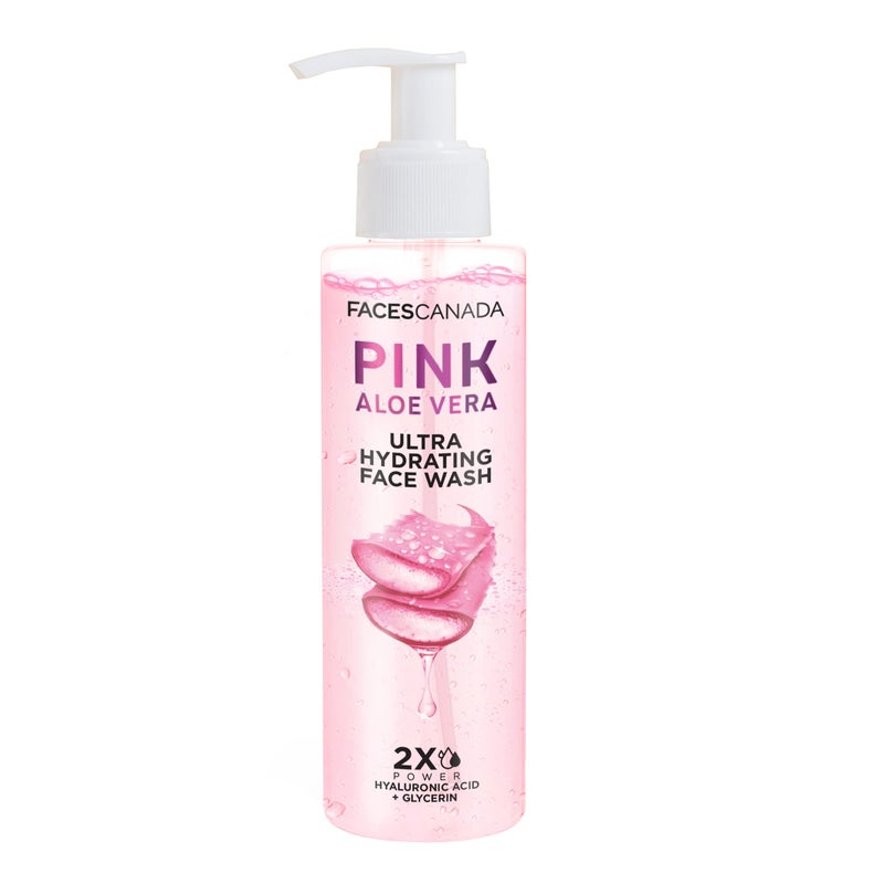 FACESCANADA Pink Aloe Vera Face Wash | Ultra Hydrating Cleanser with Hyaluronic Acid & Glycerin | Refreshes, Soothes & Helps Maintain Moisture Balance | Daily Gentle Skincare | 3.38 Fl Oz (100ml) - Image 1