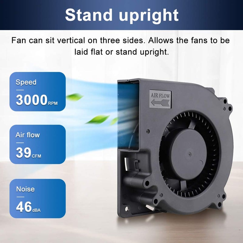 Wathai 120mm x 32mm Brushless Cooling Blower Fan 12V DC Dual Ball Centrifugal Fan High Airflow - Image 4