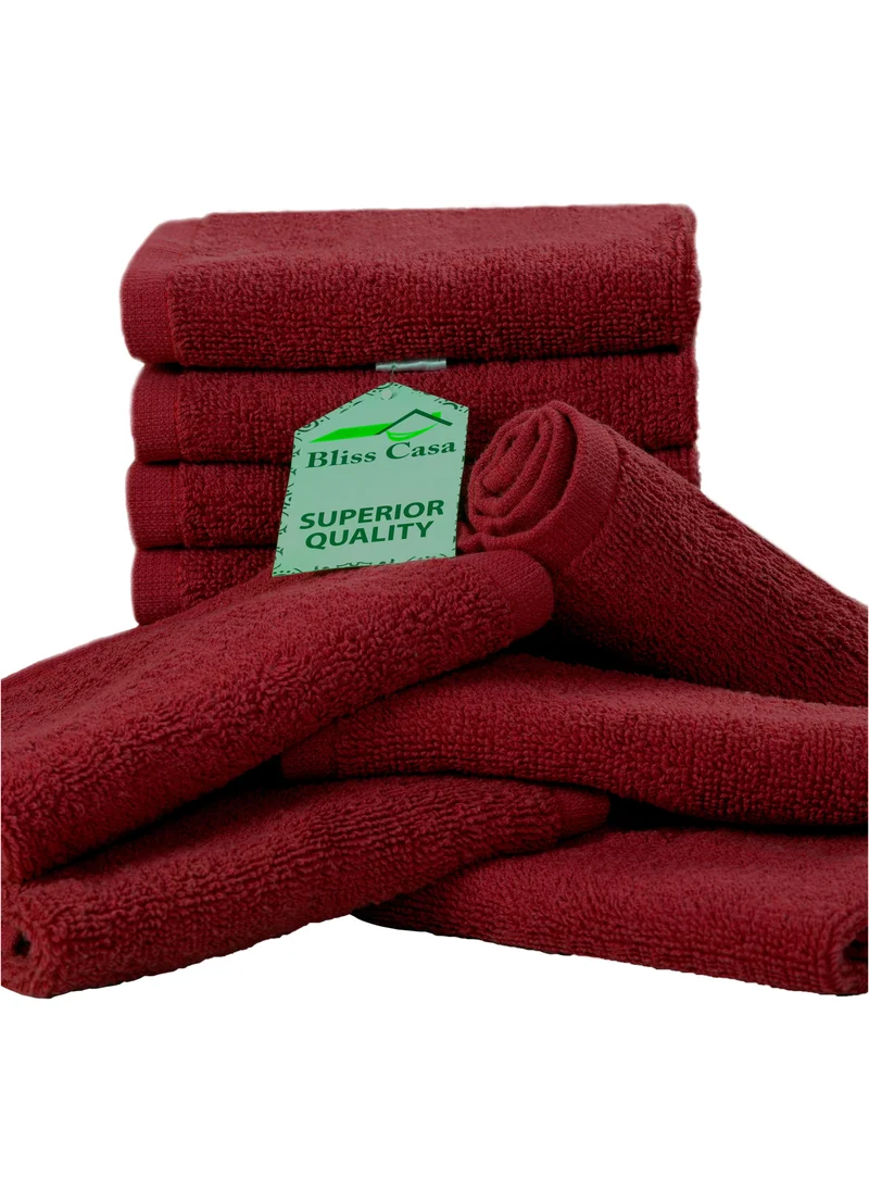 Bliss Casa Bliss Casa 100% Combed Cotton Washcloths (12 Pack, 30 x 30 CM) - 500 GSM Washcloth, Face towel Set Highly Absorbent Quick Dry and Soft Towels