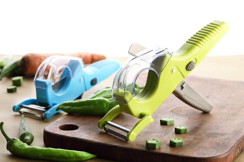 Crystal Rubber Modern Knife Cum Peeler Multicolour - Image 4