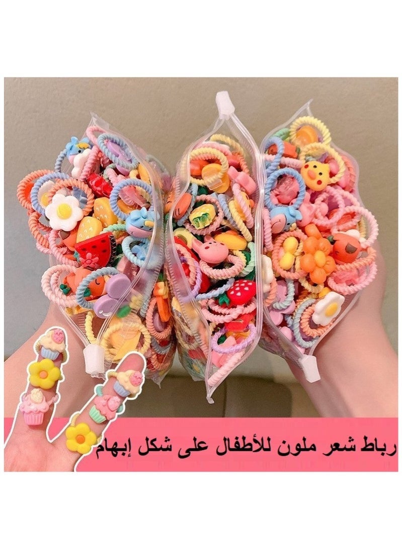 ليالي 100 قطعة من أربطة شعر الأطفال، إكسسوارات شعر للبنات، عصابات رأس مرنة، قابلة للتمدد، انتعاش جيد، تصنع تسريحات شعر جميلة، بدون معدن، لا تسبب ضررًا للشعر - Image 2