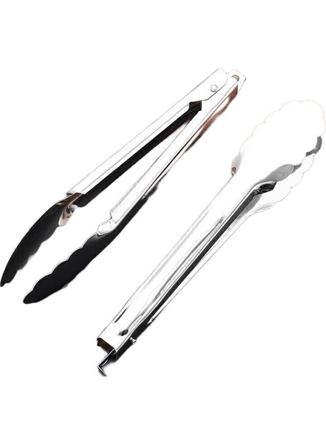 Suncojia Stainless Steel Food Tongs, Bread Tongs, Pastry Tongs, Steak Baking Tongs, Barbecue Accessories, Barbecue Tools - Image 1