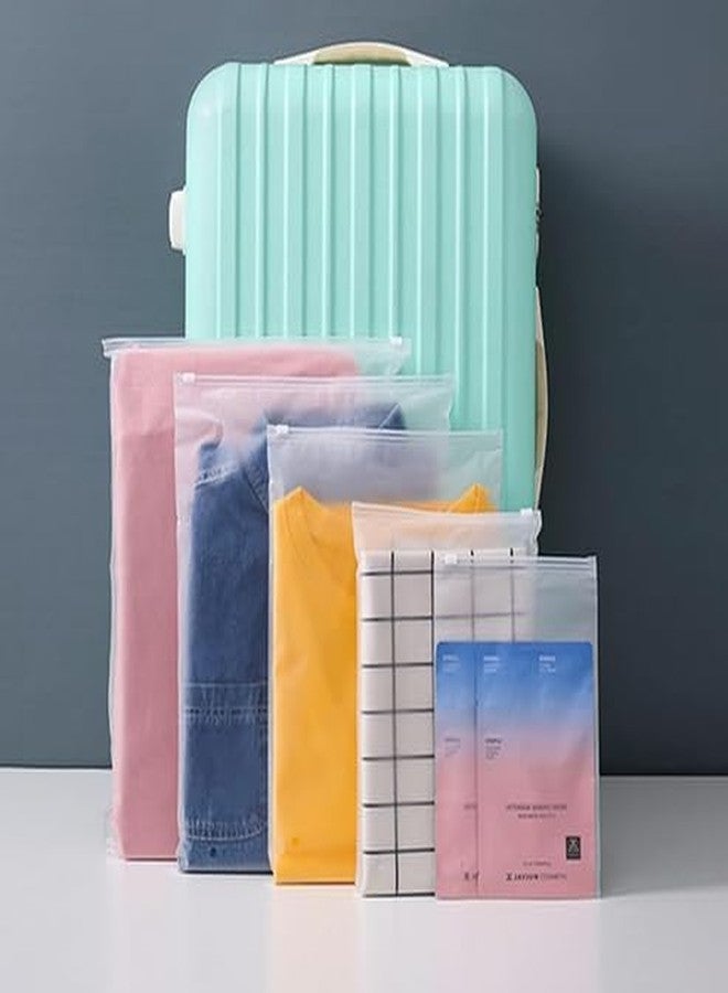 ODMART Frosted Clothes Storage Bags Pack of 5 | Reusable Zipper Wardrobe Organizer Pouches with Air Vent Hole | Multi Size Clothing Storage Bags for Wardrobe, Closet & Travel - Image 5