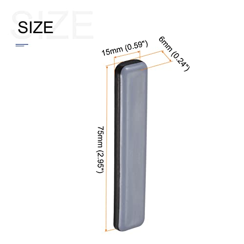 METALLIXITY PTFE Furniture Slider Gliders (75x15mm) 8Pcs, Rectangle Self-Adhesive Floor Protector Pads - for Furniture Carpets - Image 2