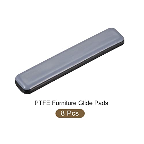 METALLIXITY PTFE Furniture Slider Gliders (75x15mm) 8Pcs, Rectangle Self-Adhesive Floor Protector Pads - for Furniture Carpets - Image 5
