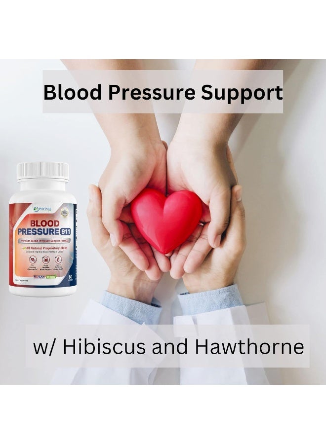 Phytage Labs Blood Pressure 911 Premium Supplement - BP Support Pills for Healthy Heart, Circulatory Health & Cardiovascular Support - Image 2