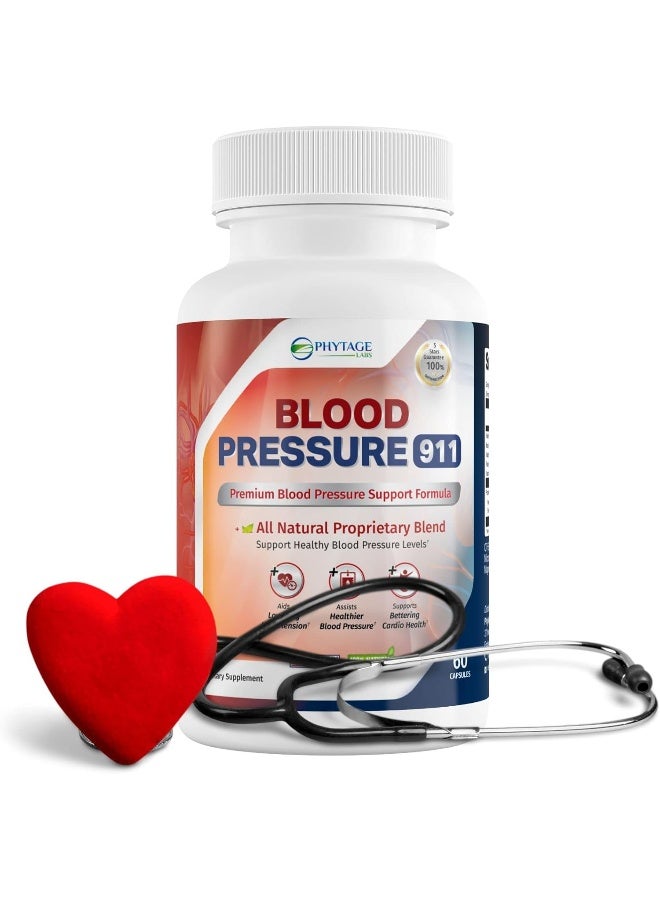 Phytage Labs Blood Pressure 911 Premium Supplement - BP Support Pills for Healthy Heart, Circulatory Health & Cardiovascular Support - Image 3
