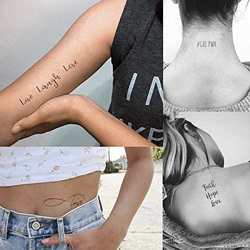Everjoy Bohemian-inspired Realistic Temporary Tattoos for Women and Men - Waterproof, Long-lasting, and Meaningful Tattoo Designs including Butterfly, Moon, Sun, Love, Letters and Words - Image 3