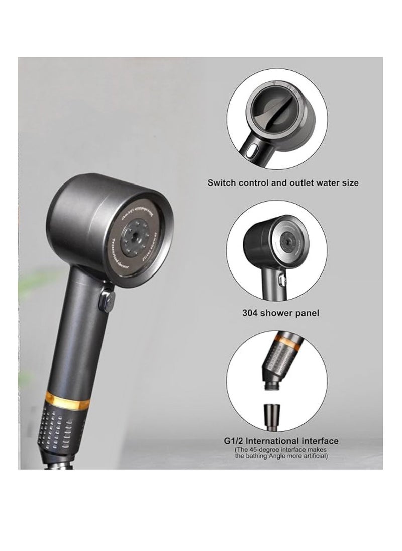 OUYoo - OUYoo High Pressure Handheld Shower Head with Cotton Filter, 4 Modes Water Saving Filter, Pause Switch, Luxury White Showerhead for Healthier Bathing Experience.（White） - Image 1