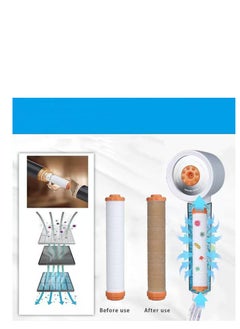 OUYoo OUYoo High Pressure Handheld Shower Head with Cotton Filter, 4 Modes Water Saving Filter, Pause Switch, Luxury White Showerhead for Healthier Bathing Experience.（White）  - Image 3