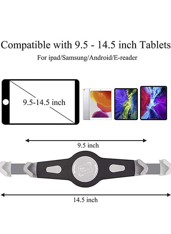 PADOM - Padom IPad and Mobile Phone Tripod Stand,Height Adjustable 20 to 60 Inch with 360 Degree Rotating Tablet Holder for iPad Air,iPad Pro and More 9.5 to 14.5 Inch Tablets, Coming with Carrying Bag - Image 1