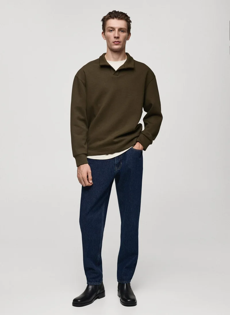 Mango Man Casual Relaxed Fit Sweatshirt