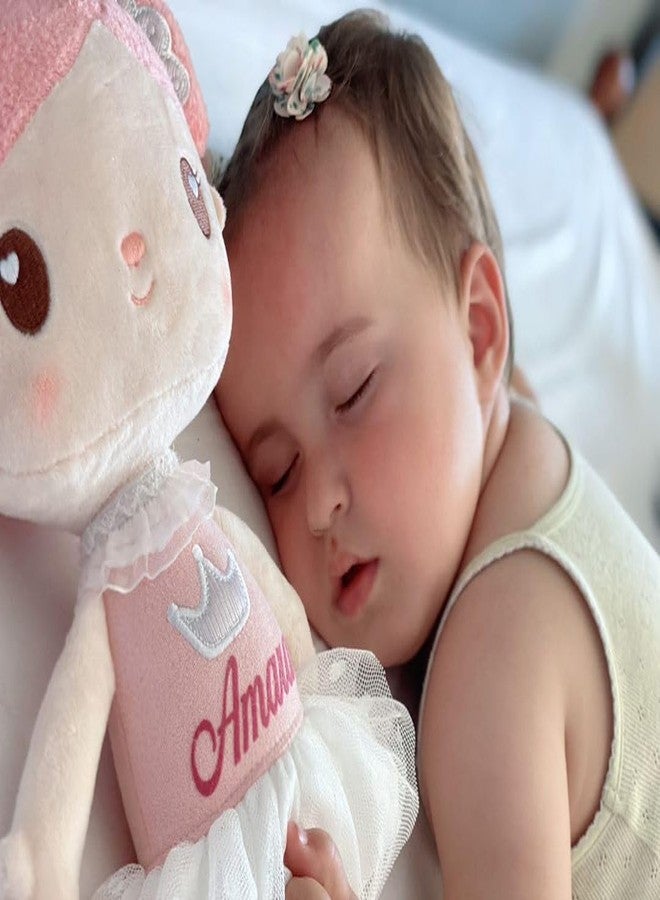 Gloveleya Baby Girl Gifts Rag Doll Soft Plush Candy Girl Pink 15" with Gift Bag - Image 3