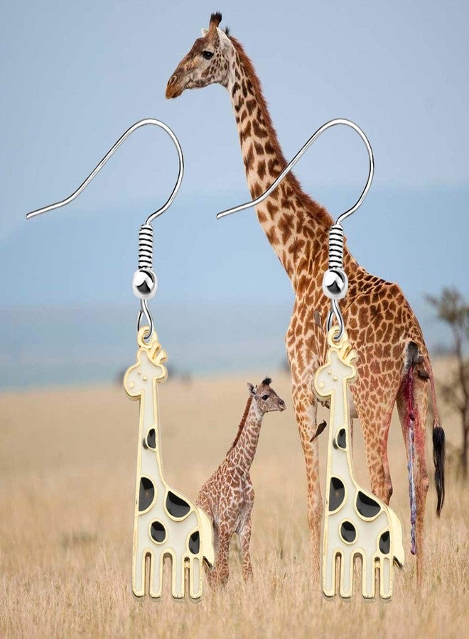 FEELMEM Giraffe Earrings Cute Giraffe Gift Giraffe Animal Earrings Jewelry for Giraffe Lover and Women (Giraffe Earrings) - Image 5