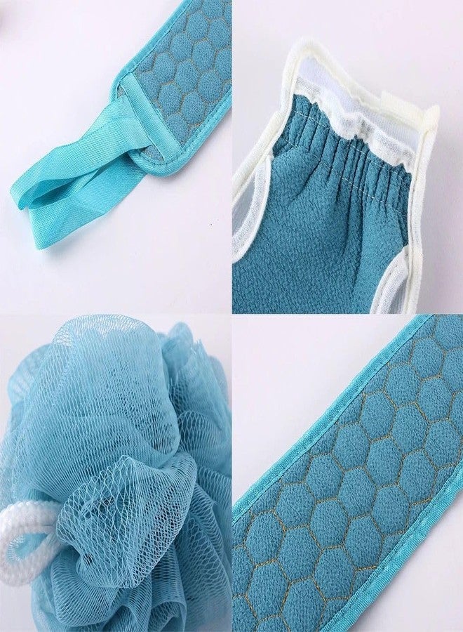 MVM Enterprise Luxury Loofah Combo Set - Loofah for Bathing - Body Scrubber for Dead Skin - Exfoliating Gloves - Bathing Accessories for Men & Women - Body Dust Remover - Image 3