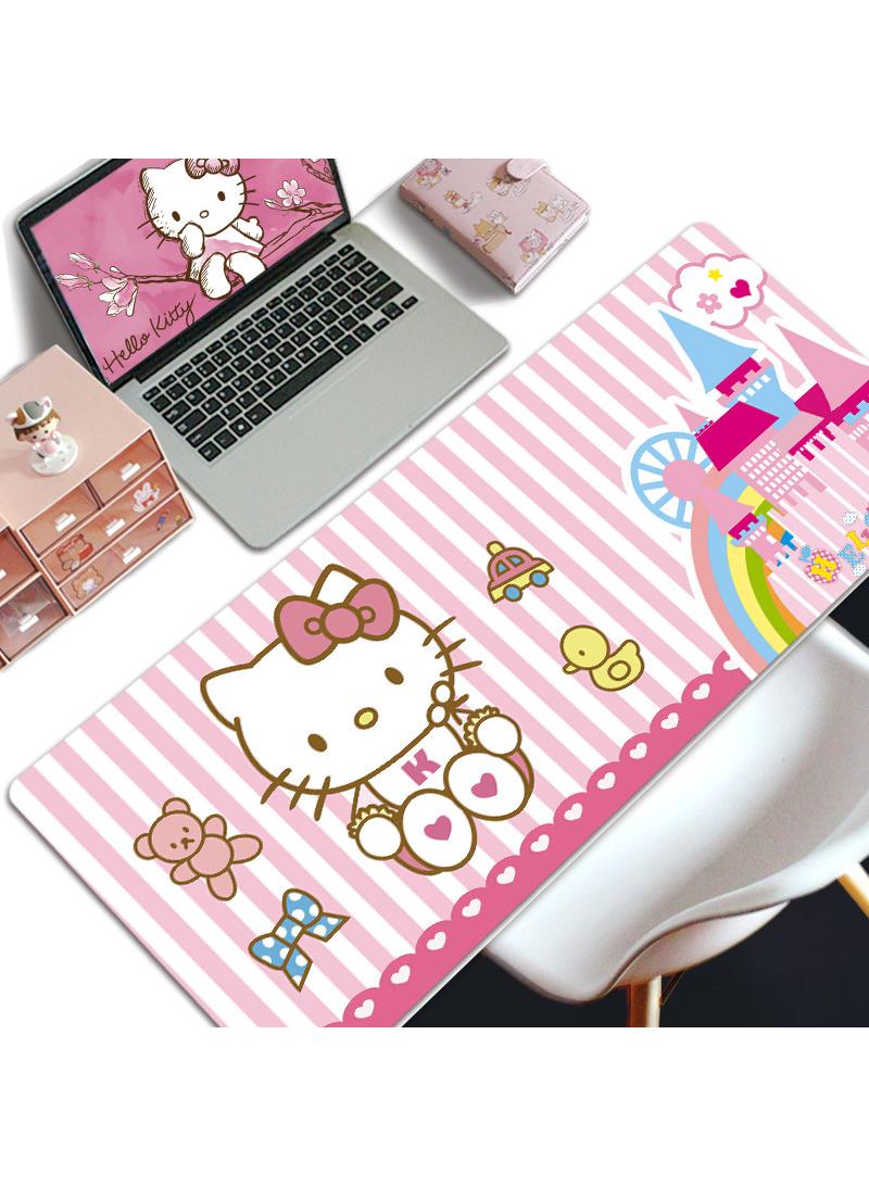 Y&D Hello Kitty Gift For Girls Gaming Mouse Pad Extended Large Mat Desk Pad Stitched Edges Mousepad Long Mouse Pad And Non-Slip Rubber Base Mice Pad 800X300X4mm - Image 1