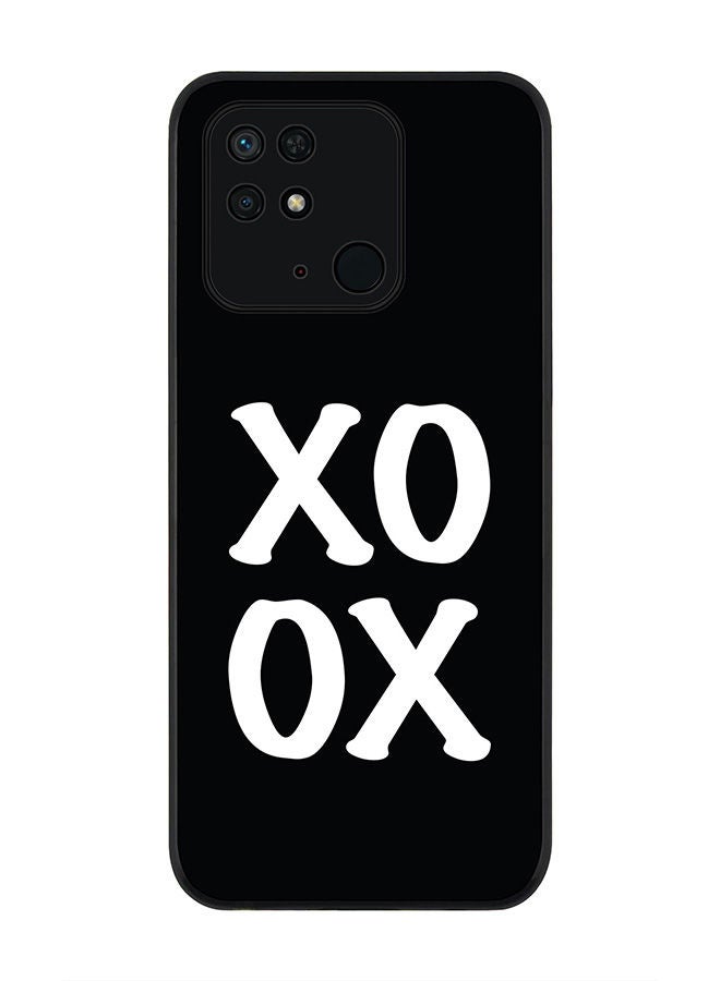 Stylizedd Rugged Black edge case for Redmi 10C 4G  Slim fit Soft Case Flexible Rubber Edges Anti Drop TPU Gel Thin Cover - XOXO - Image 1