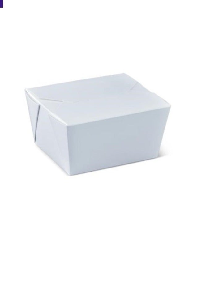 White Paper Noodles Boxes with Locking Lid No. 1 (25 pcs)