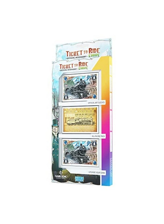 Gamegenic Gamegenic Ticket To Ride Europe Official Art Sleeves ; Allinone Pack Of 168 Card Sleeves ; Card Game Holder ; Designed For Use With The Ticket To Ride Europe Board Game ; Made By Gamegenic  - Image 2