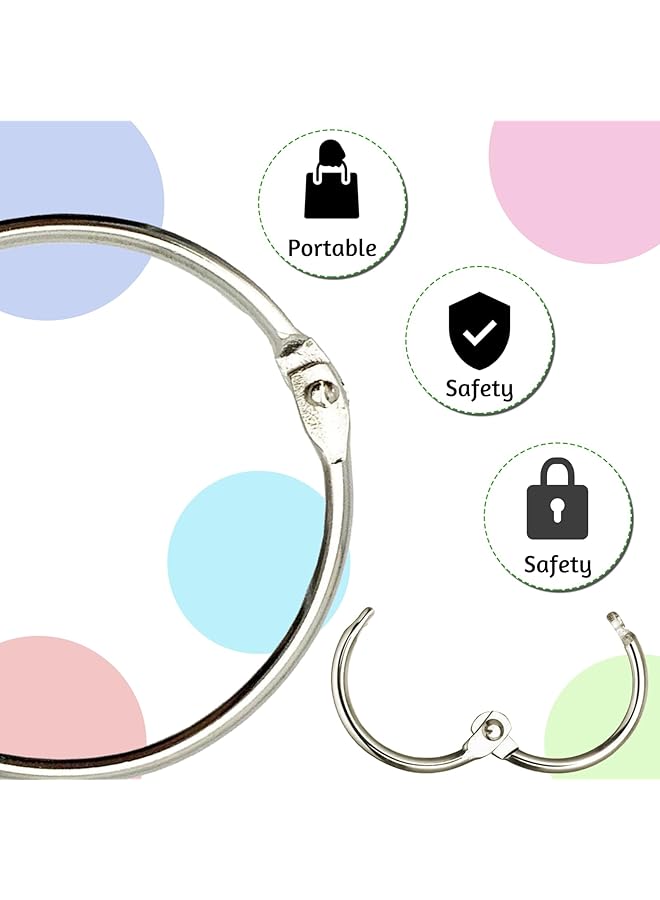 erorex 2 Inch 10 Pack Loose Leaf Binder Rings Nickel Plated Steel Binder Rings Keychain Key Rings Metal Rings For Index Cards Book Ring Ideal For School Home Or Office - Image 3