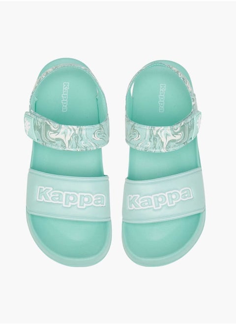 Girl's Printed Floaters with Hook and Loop Closure