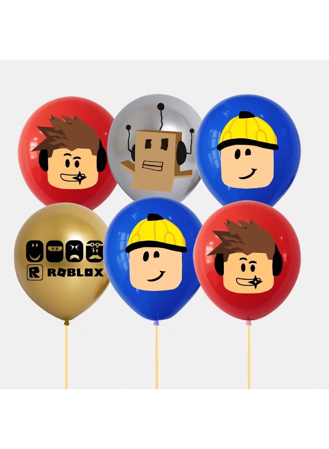 Roblox Theme Birthday Theme Party Decoration Supplies Banner Cake Toppers Balloon Set - Image 5