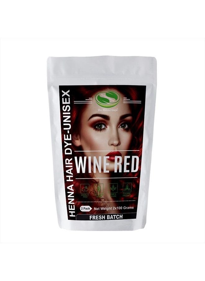 The Henna Guys - Wine Red Henna Hair & Beard Dye/Color - 2 Pack - The Henna Guys - Image 1