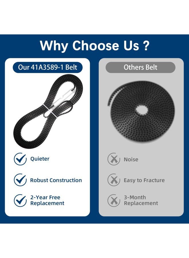 EIOLWJIEO Upgraded 37561R.S Belt for 7 Ft High Garage Door, Compatible with Genie SilentMax 1000, SilentMax 1200, IntelliG 1000, IntelliG 1200, ReliaG Series Garage Opener, Belt & Bullet Assembly Replacement - Image 2