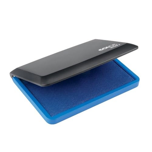 COLOP Micro Felt Pad with 801 Non-Toxic, Water Based Premium Ink (Blue, Micro II Felt Pad - 2-3/4 x 4-1/4") - Image 1