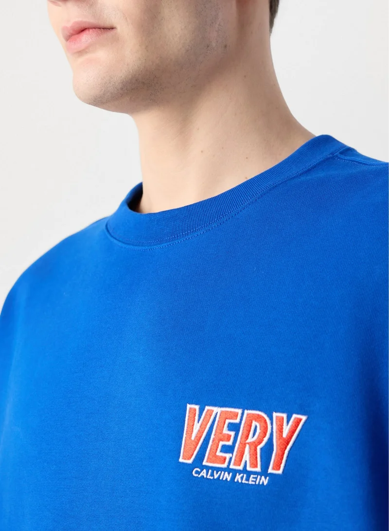 Calvin Klein Jeans  Logo Crew Neck Sweatshirt for Men | Best Price UAE