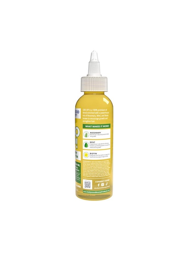 Hollywood Beauty Gro Up! Daily Hair & Scalp Oil With Rosemary, Mint, And Biotin, 4 Fl Oz  - Image 2
