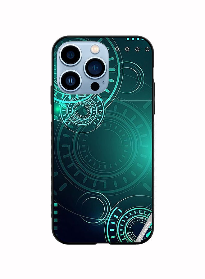 VR CREATIVE Protective Case Cover For Apple iPhone 14 Pro Max Green Technology Design Multicolour - Image 1