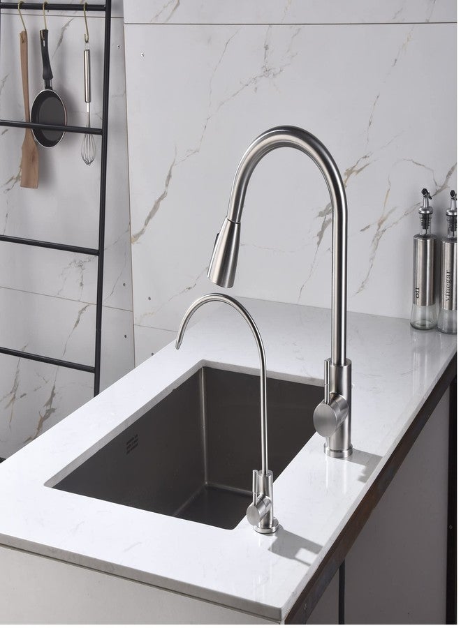 Apaix Drinking Water Faucet Brushed Stainless Steel, Kitchen Water Purifier Faucet for Non-Air Gap Reverse Osmosis Water Filtration System - Image 5