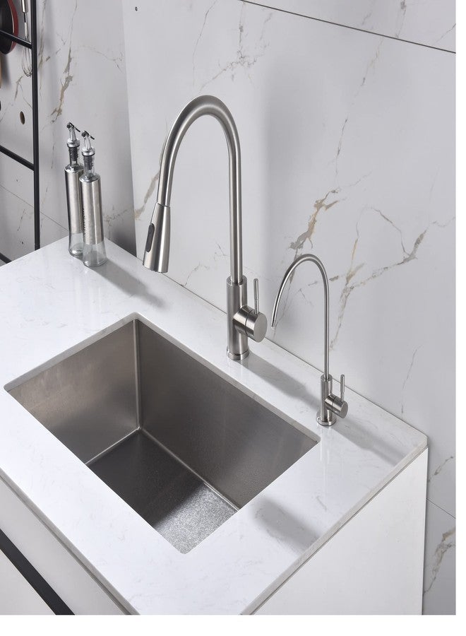 Apaix Drinking Water Faucet Brushed Stainless Steel, Kitchen Water Purifier Faucet for Non-Air Gap Reverse Osmosis Water Filtration System - Image 2