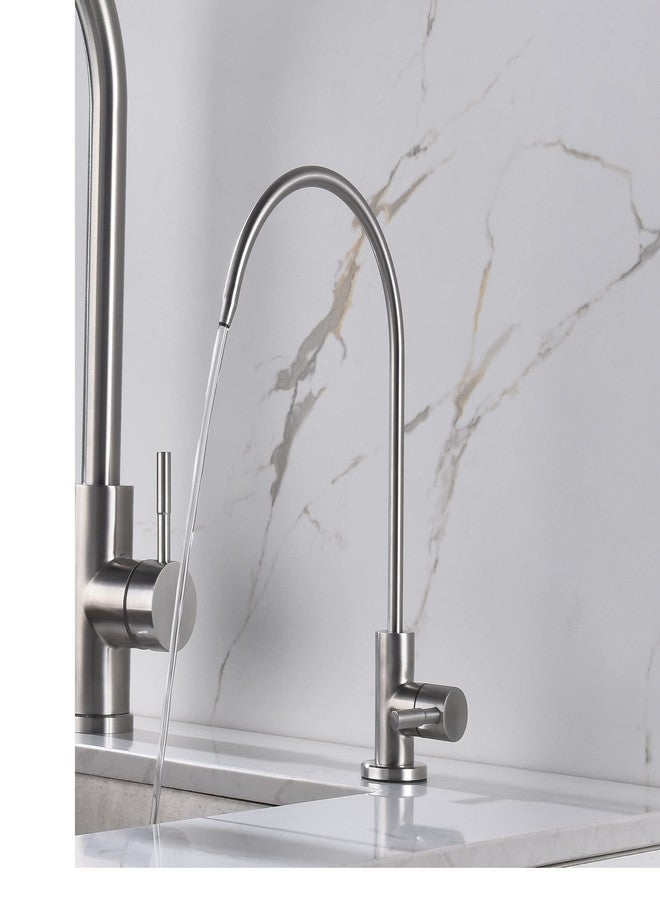 Apaix Drinking Water Faucet Brushed Stainless Steel, Kitchen Water Purifier Faucet for Non-Air Gap Reverse Osmosis Water Filtration System - Image 1