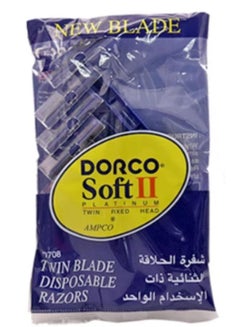 DORCO Dorco Soft II Twin Blade Disposable Razors Blue 5 Razors KSA ...