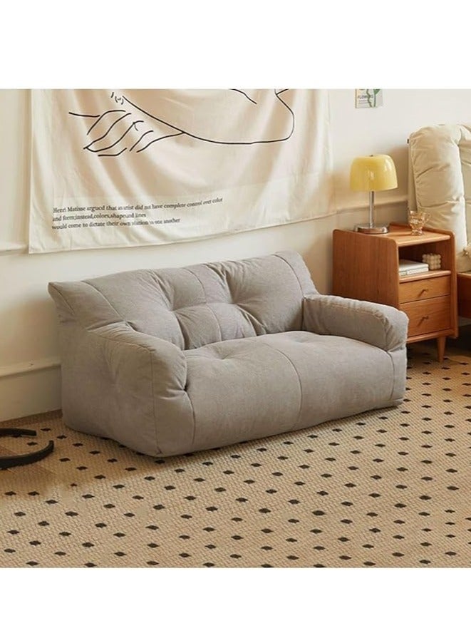 Arabest Indoor Large Bean Bag Sofa with Filling Bedroom Living Room Leisure Lounge Chair Bean Bag Tatami Pouf Soft Armchair, Sofa Cover Light Gray - Image 1