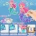 Lonfliness 8PCS Pokein Craft and Art Kit Mermaid Theme NoMess Fabric Sewing Art Puzzle Puncture Painting DIY Ocean Sea Animals Toy Gifts for Activity Game Birthday Party - Image 4