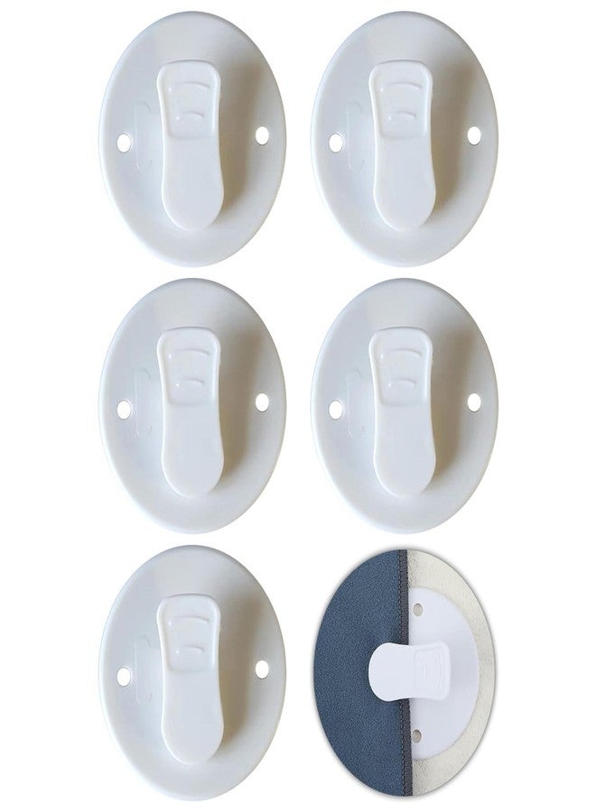 LINYUEARUI 5Pcs Shower Curtain Clips to Wall,Shower Room Curtain Adhesive, Windproof and Splash Proof Clip, Bathroom Curtain counterweight Clip, Windproof and Splash Proof Cover - Image 1
