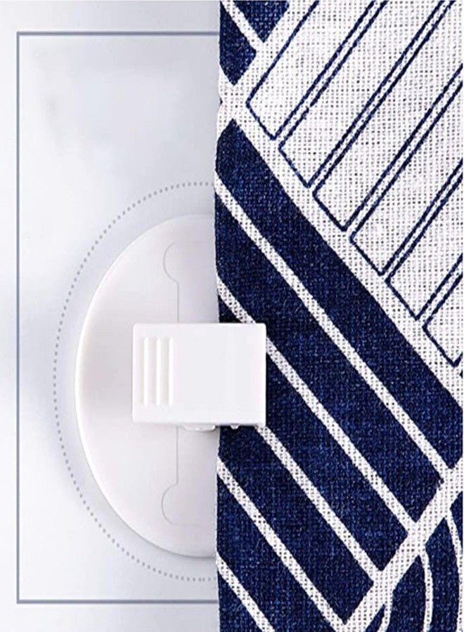 LINYUEARUI 5Pcs Shower Curtain Clips to Wall,Shower Room Curtain Adhesive, Windproof and Splash Proof Clip, Bathroom Curtain counterweight Clip, Windproof and Splash Proof Cover - Image 2