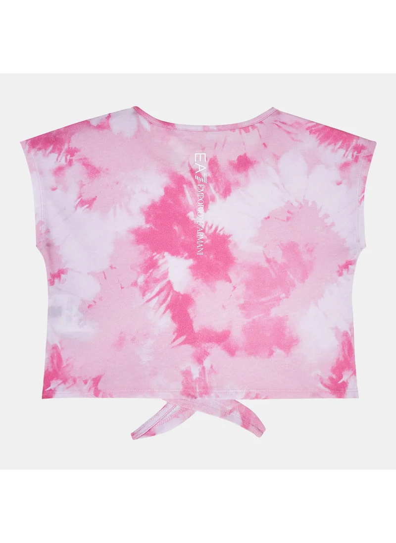 EA7 Emporio Armani Kids' Graphic Crop T-Shirt