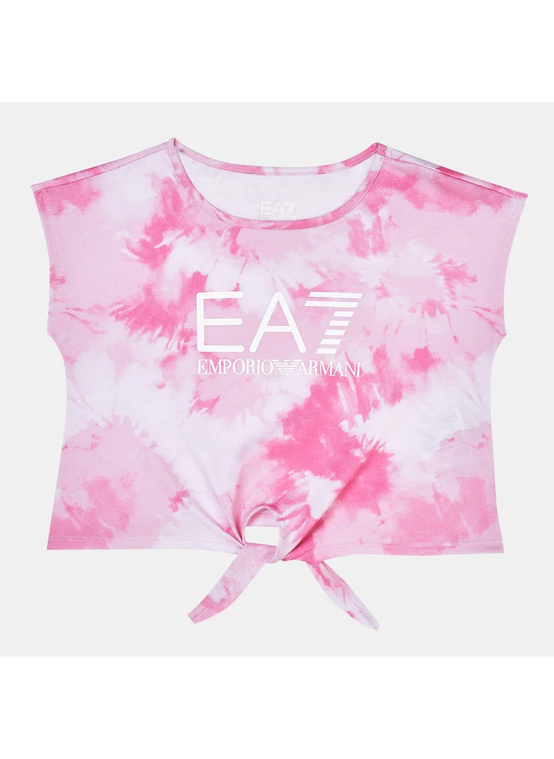 EA7 Emporio Armani Kids' Graphic Crop T-Shirt