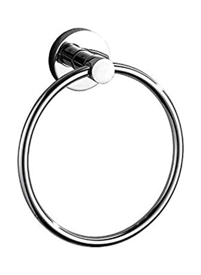 Loquat 6 Inch Hand Towel Ring, Stainless Steel Bath Towel Ring Holder, Wall Mounted Shower Hanging Towel Ring Contemporary Round Towel Rings For Countertop Bathroom Lavatory Silver - Image 1
