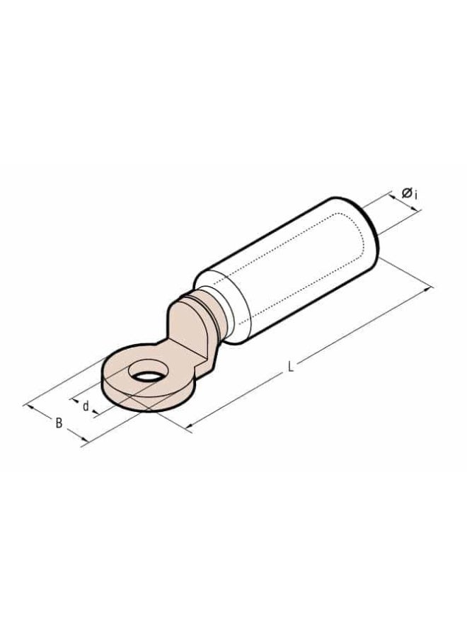 Royal Apex Bi-Metal Cable Lug For Circuit Breakers Narrow Palm Al/Cu Fusion Welded Compatible With Metric And Named Conductors Pre-Filled With Jointing Compound And Sealed End Cap 1 35Mm - Image 4