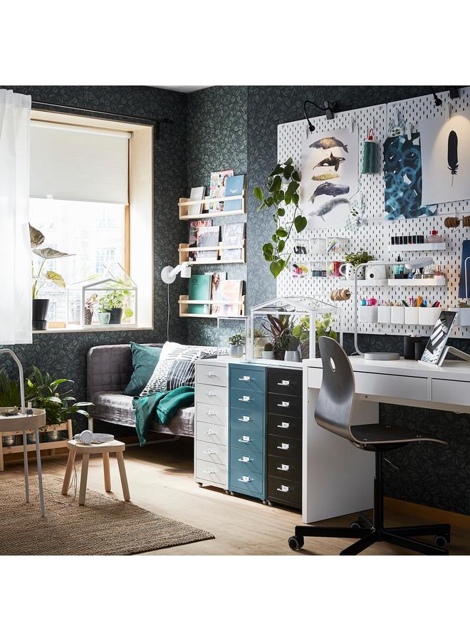 إيروريكس وحدة أدراج على عجلات، أبيض، 28×69 سم - Image 5